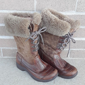 Dansko Kassidy Calf Length Leather/Fur Winter Boot